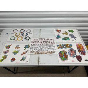 Lot Vintage Tattoo Flash Insects Amphibians Sheet Good Fortune & Others